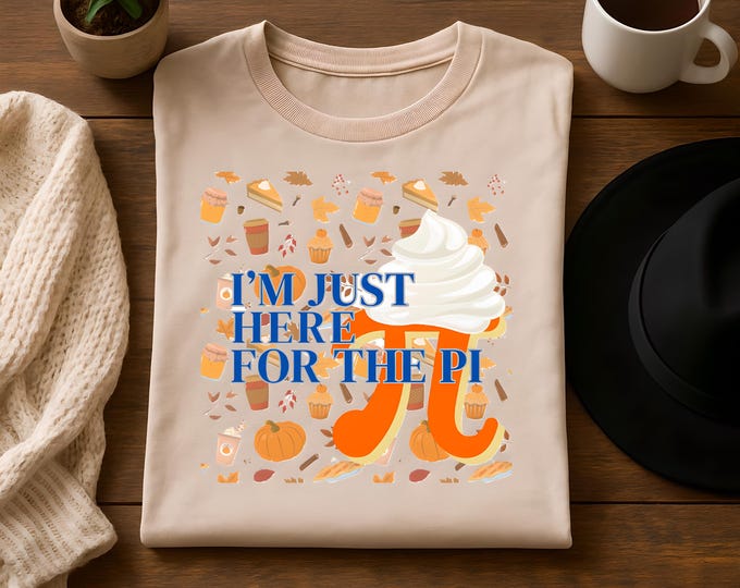 Mathematics Teacher T-Shirt, Happy Pi Day Gift, Math Lover Humor, Casual Math Teacher Apparel, Pumpkin Pie Celebration Fun Fall Unisex Shirt