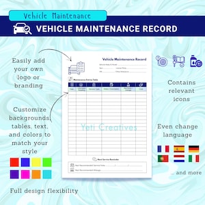 Car Maintenance Record Sheet: Simplify Vehicle Tracking