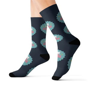 Flossy Posse Dental Socks Dentist Hygienist Assistant Gift Tooth Pattern Office Fun Dentist Crew Socks