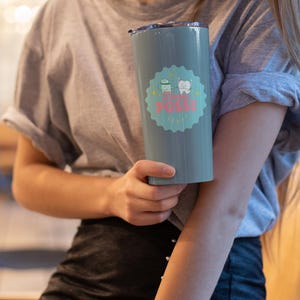 Flossy Posse Dental Becher, niedliche Zahnarzthelferin, Hygienikerin, Zahnarzt Geschenk, lustige Zahnarztpraxis Merch