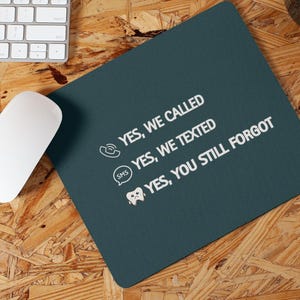 Flossy Posse Dental Mousepad Dentist Hygienist Assistant Gift Tooth Office Decor Dental Staff Desk Accessory