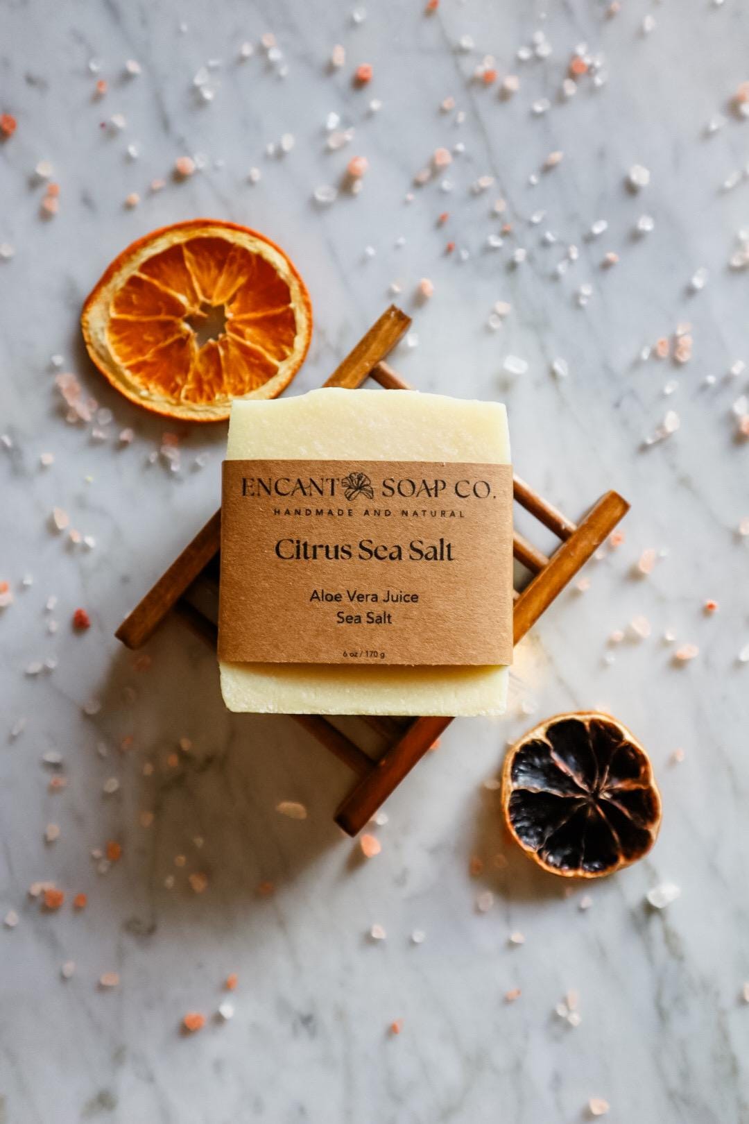 Citrus Sea Salt Soap | Handcrafted With Aloe Vera & Essential Oils - Etsy