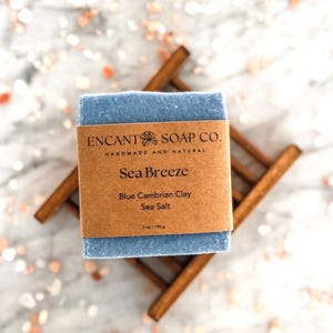 Sea Salt Soap | Sea Breeze Soap | Ocean Breeze Sea Salt Soap | Sea Salt Bar Soap | Exfoliating Soap | Cold Process Soap | Handmade Soap Bar