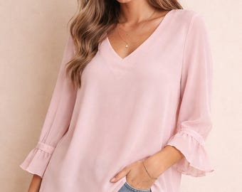 Banana Republic Flowy sheer Pink fairycore Medium Valentines Day Love Romantic