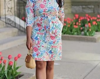 J MCLAUGHLIN Evalyn Madeira Garden Floral Dress XS bridal Garden Party Brunch