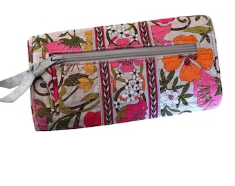 Vera Bradley Tea Garden Quilted Cotton Wallet Floral Pink 8 Inch Vintage