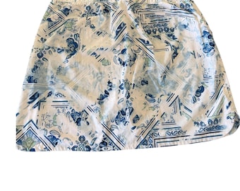 Chico's Zenergy 3 Blue Paisley Geometric Athletic Skort Short pocket golf tennis