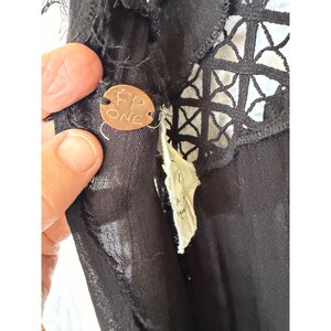 Free People FP One Svart Virkad Spets Miniklänning Ärmlös Boho XS Whimsygoth bild 7