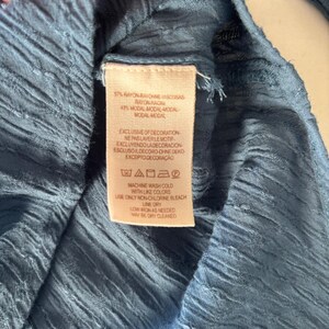 Free People Canyon Rose V-Neck Peasant Blouse Blue Small Flowy Soft girl image 4