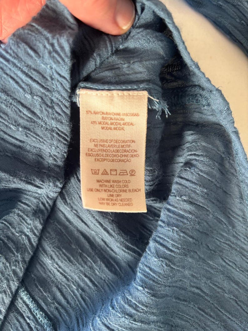 Free People Canyon Rose V-Neck Peasant Blouse Blue Small Flowy Soft girl image 4