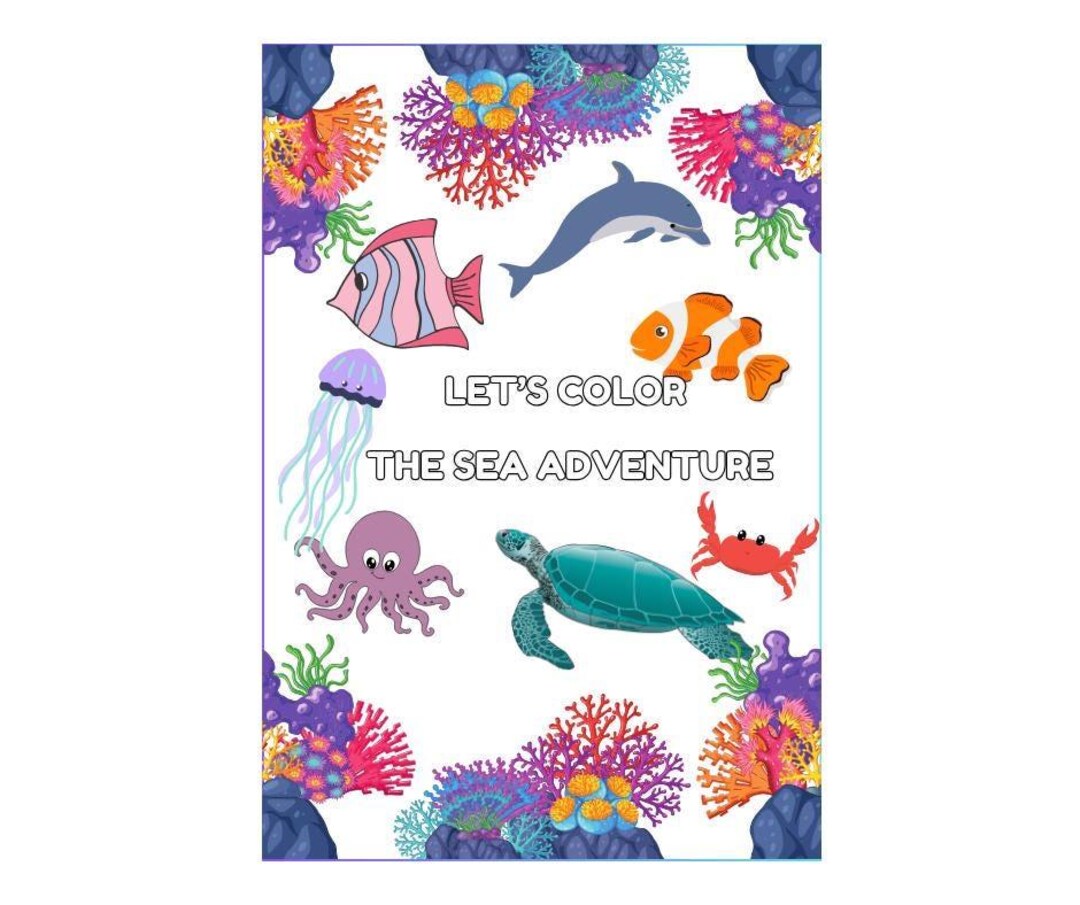 Kids Coloring Book - 15 Printable Pages PDF - Ocean Adventures ...