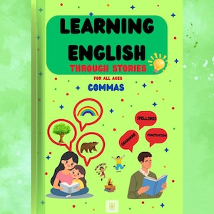 Comma Learning Through Stories | Fun Grammar eBook for Kids, Students & Teachers | Punctuation Practice with Engaging Stories