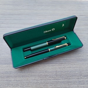 Vintage Very Rare NOS 1970&#39;s Pelikan 400NN Merz & Krell SET 14C-585 Gold EF Nib - Boxed - Made in Germany - Unique gift