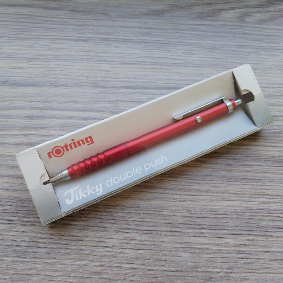thumbnail image 2 of ROtring Tikky Retro Mechanical Pencil 2B 0.5 Mm Red With Ribbed Comfort Grip Pack Of 12 2 of 12