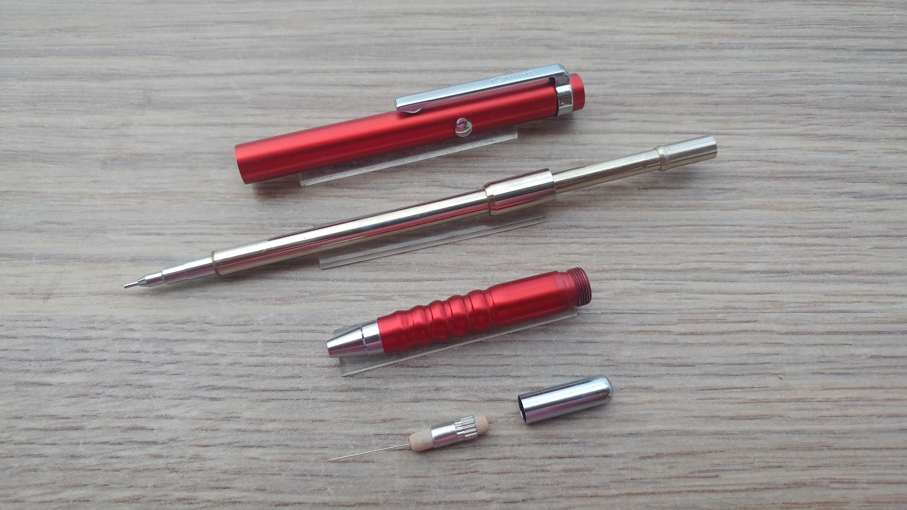 o*f様 rOtring Newton Double Knock pencil Rotring Tikky Double Push Mechanical Pencil - 0.5mm - Aluminum