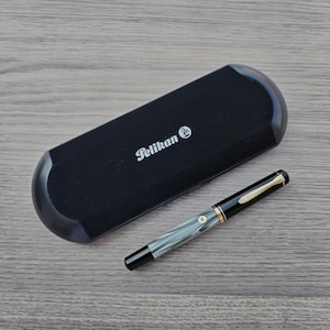 Pelikan M200 Marble Gray Fountain Pen - Gold Plated BB Nib - BOXED - Made in Germany - Vintage Rare - NOS - Wonderful gift - 1980&#39;s