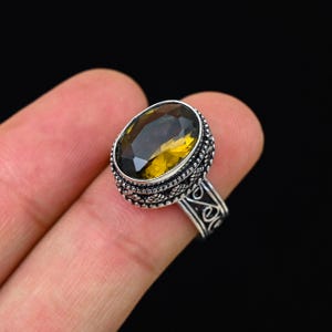 Smoky Quartz Silver Ring, Smoky Quartz Gemstone Ring, 925 Solid Silver Ring For Women, Smoky Ring, Gift For Birthday , All Occasion Rings