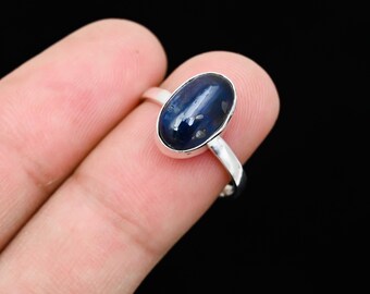 Natural Kyanite Gemstone 925 Sterling Silver Ring