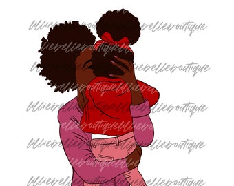 Mommy Mother's Day African American Woman PNG SVG Print Then Cut Cricut Silhouette Sublimation