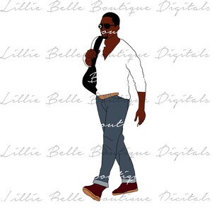 Walking Away ... Afroamerikanischer Mann PNG SVG Vector