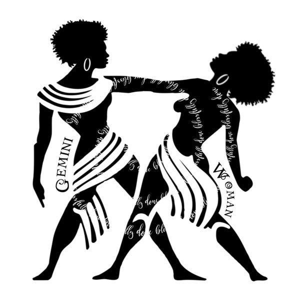 Gemini Woman ... African American Woman PNG SVG