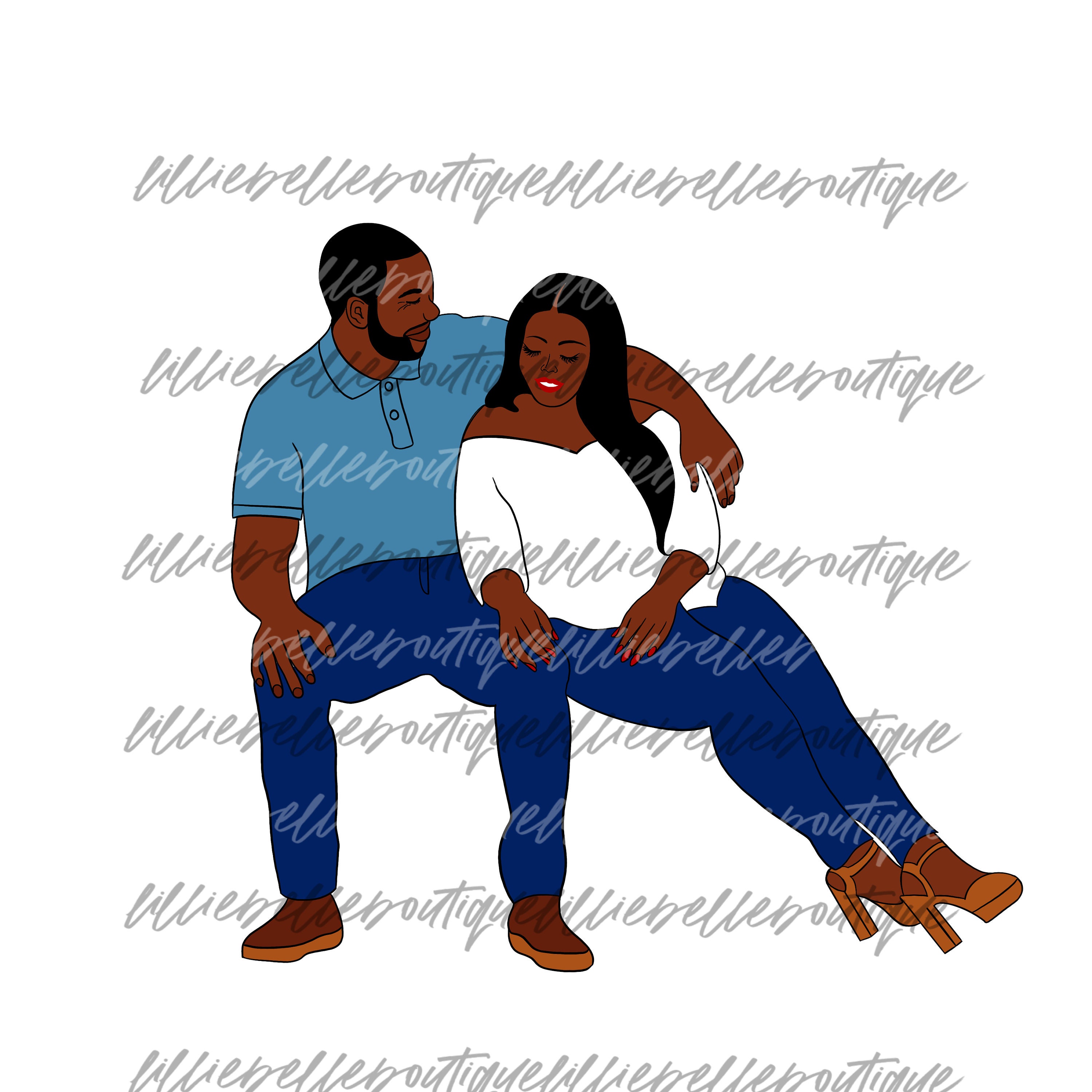 Download Lean On Me African American Couple PNG SVG Print Then Cut ...