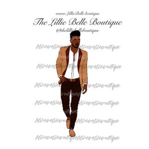 Going Out African American Man PNG Print Then Cut Cricut Silhouette Sublimation