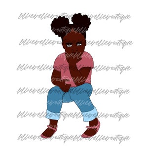 Girl Please African American Girl PNG SVG Print Then Cut Cricut Silhouette