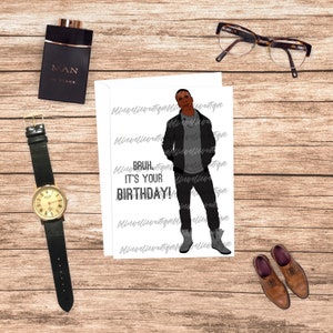 Bruh Birthday Card African American Man Birthday Card For Him Greeting Card Happy Birthday Card African American Birthday Card Black King