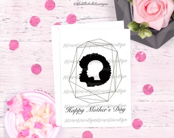 Mother and Son African American Mother's Day Card Black Mother Greeting Card Black Queen Black Mom Black Mama Grandma Grandmother Nana