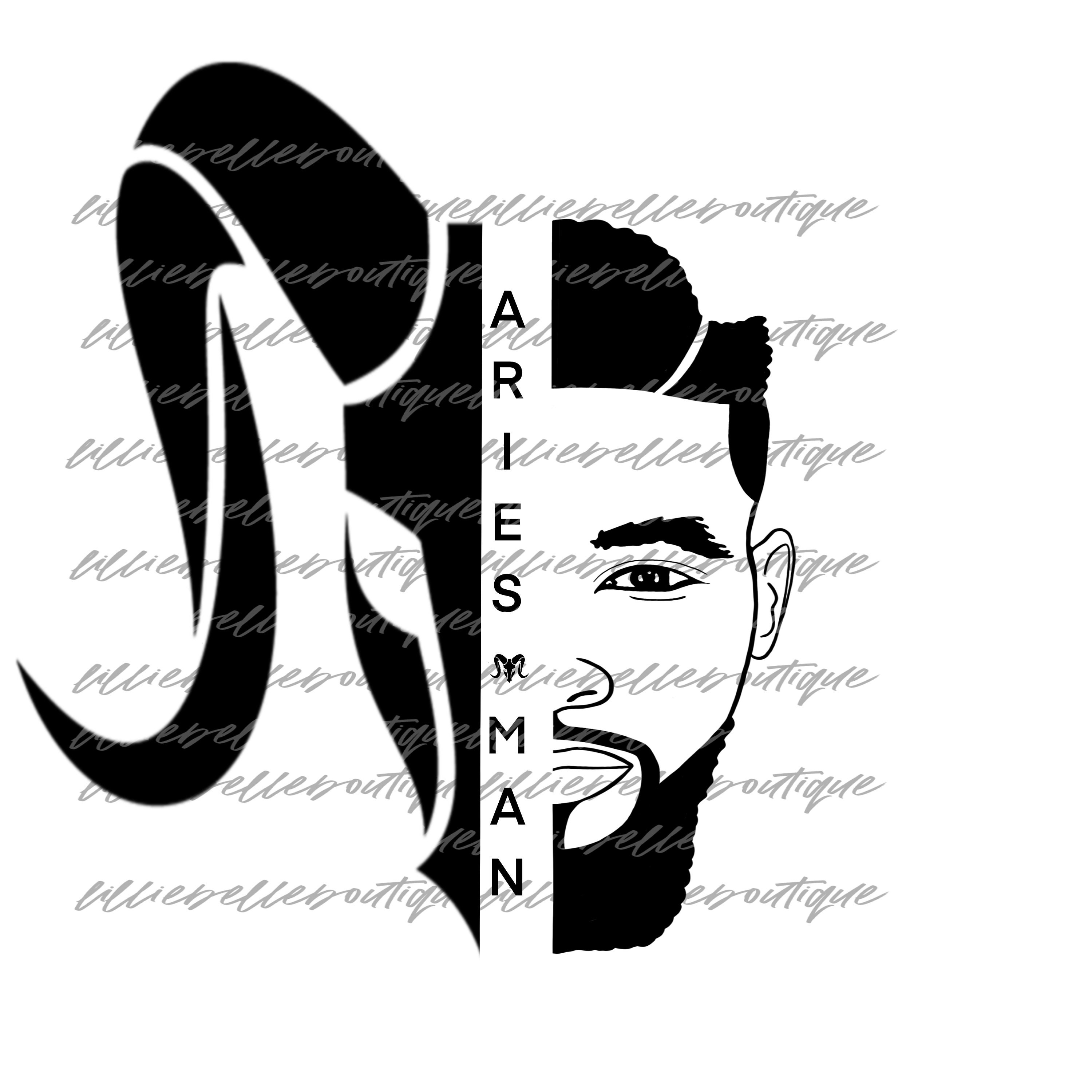 Aries Man ... African American Man Astrology PNG SVG Cricut - Etsy