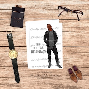 Bruh Birthday Card African American Man Birthday Card For Him Greeting Card Happy Birthday Card African American Birthday Card Black King