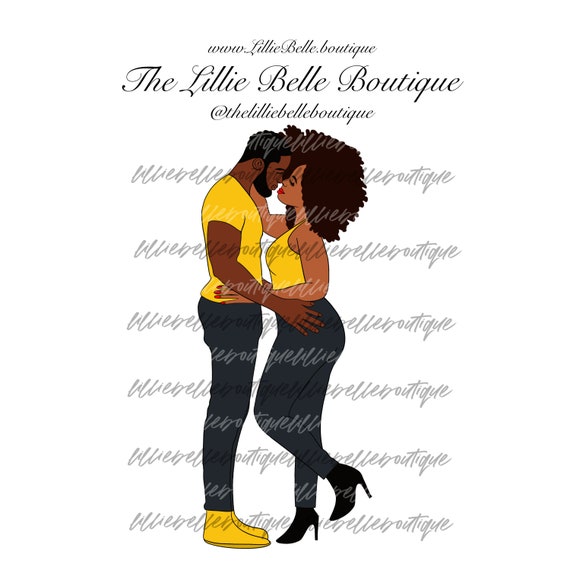 A Kiss African American Couple Png Print Then Cut Cricut Etsy Canada