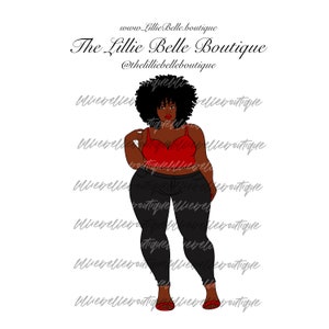 How&#39;s The View Curvy African American Woman Plus Size BBW PNG Sublimation Cricut Silhouette