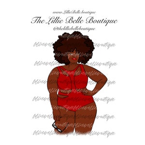 Day At The Beach African American Plus Size Woman BBW PNG SVG Sublimation