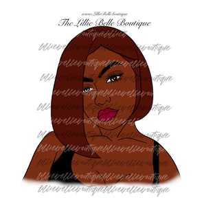 Shanice African American Woman PNG Print Then Cut Cricut Silhouette Sublimation