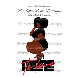 More To Love Curvy African American Plus Size BBW Woman PNG SVG Sublimation Cricut Silhouette