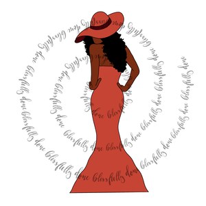 Cricut Silhouette Shouldering .. African American Woman with Afro PNG SVG