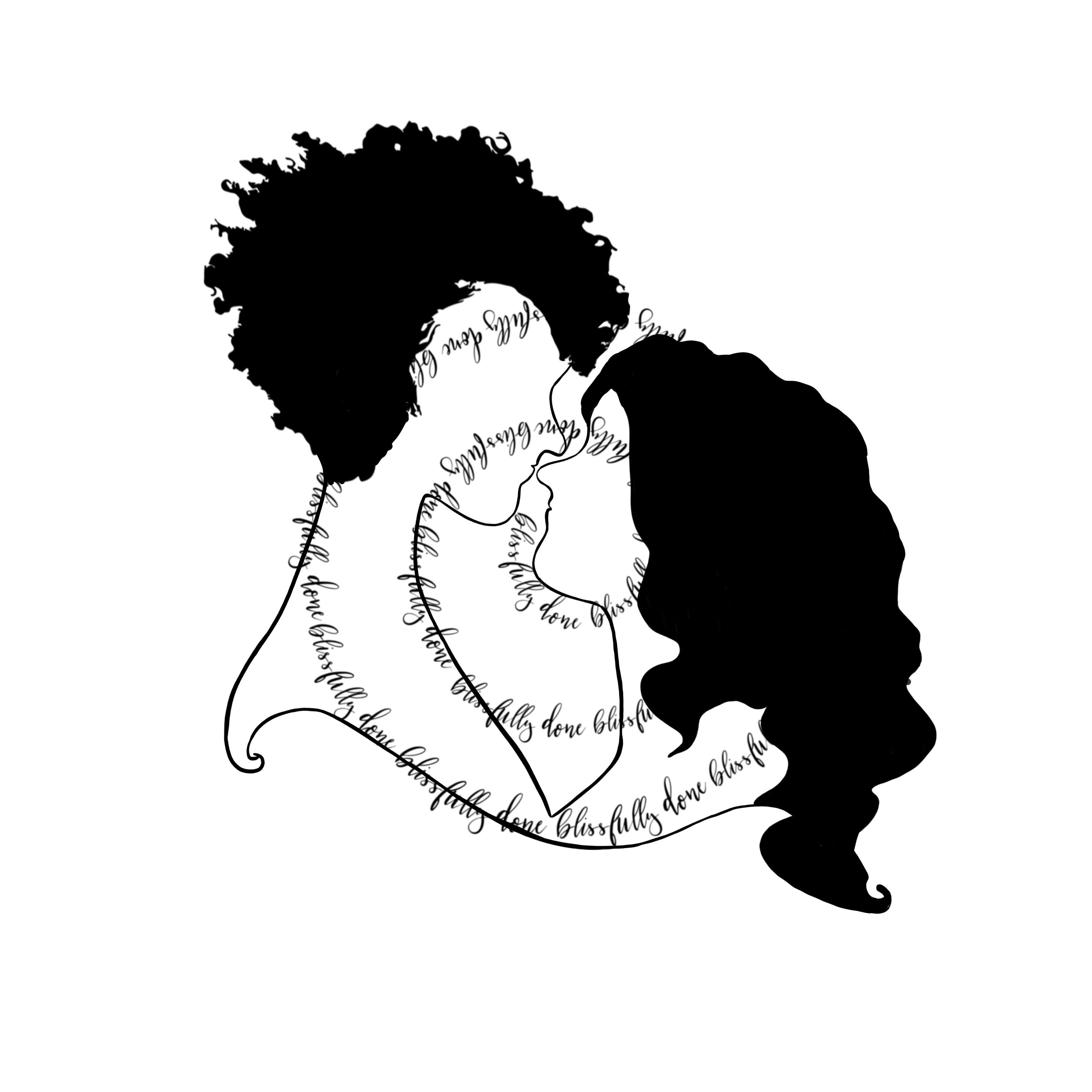 PRIDE Wedding Cute Lesbian Black Couple | Sticker