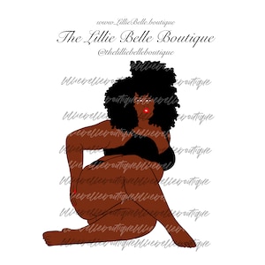 Flavour Curvy African American Plus Size BBW Woman PNG  Sublimation Cricut Silhouette