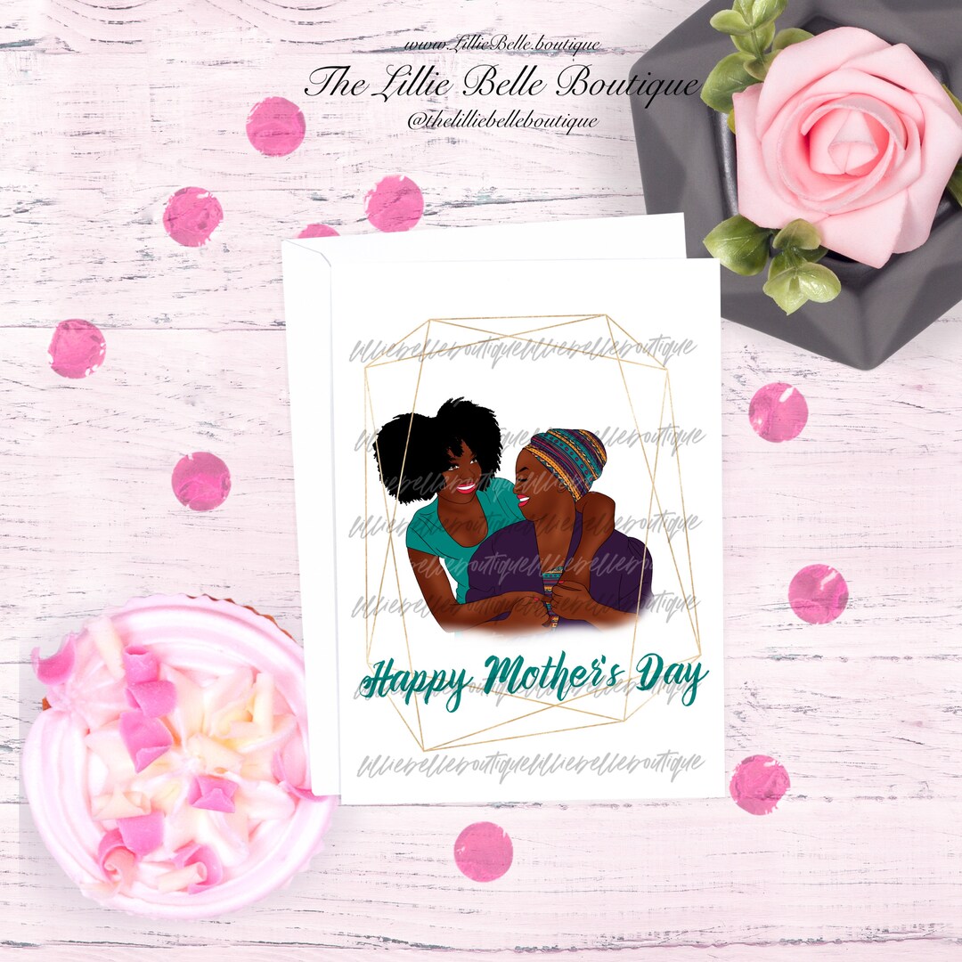 Mother and Adult Daughter African American Mother's Day Card Greeting ...