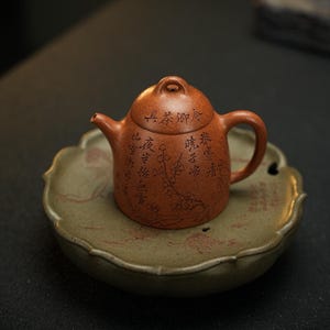 Full Handmade Yixing Zisha Teapot [013 Qinquan Pot] 180ml | Purple Clay Teapot | Chinese Teapot