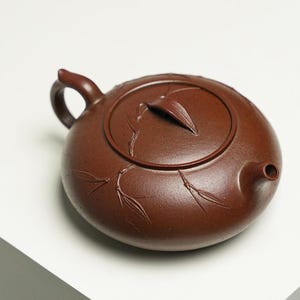 Full Handmade Yixing Zisha Teapot [017 Jinghe Pot] 120ml | Purple Clay Teapot | Chinese Teapot