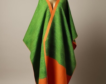Green and Orange Bubu Kaftan