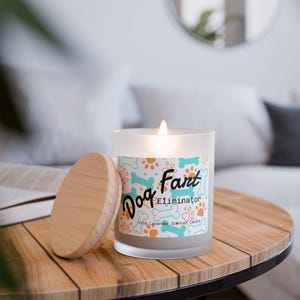 Dog Fart Eliminator Candle, Scented Candle for Dog Owners, Gift for Pet Lovers, Funny Home Decor, Lavender Candle, Cute Dog Themed Gift