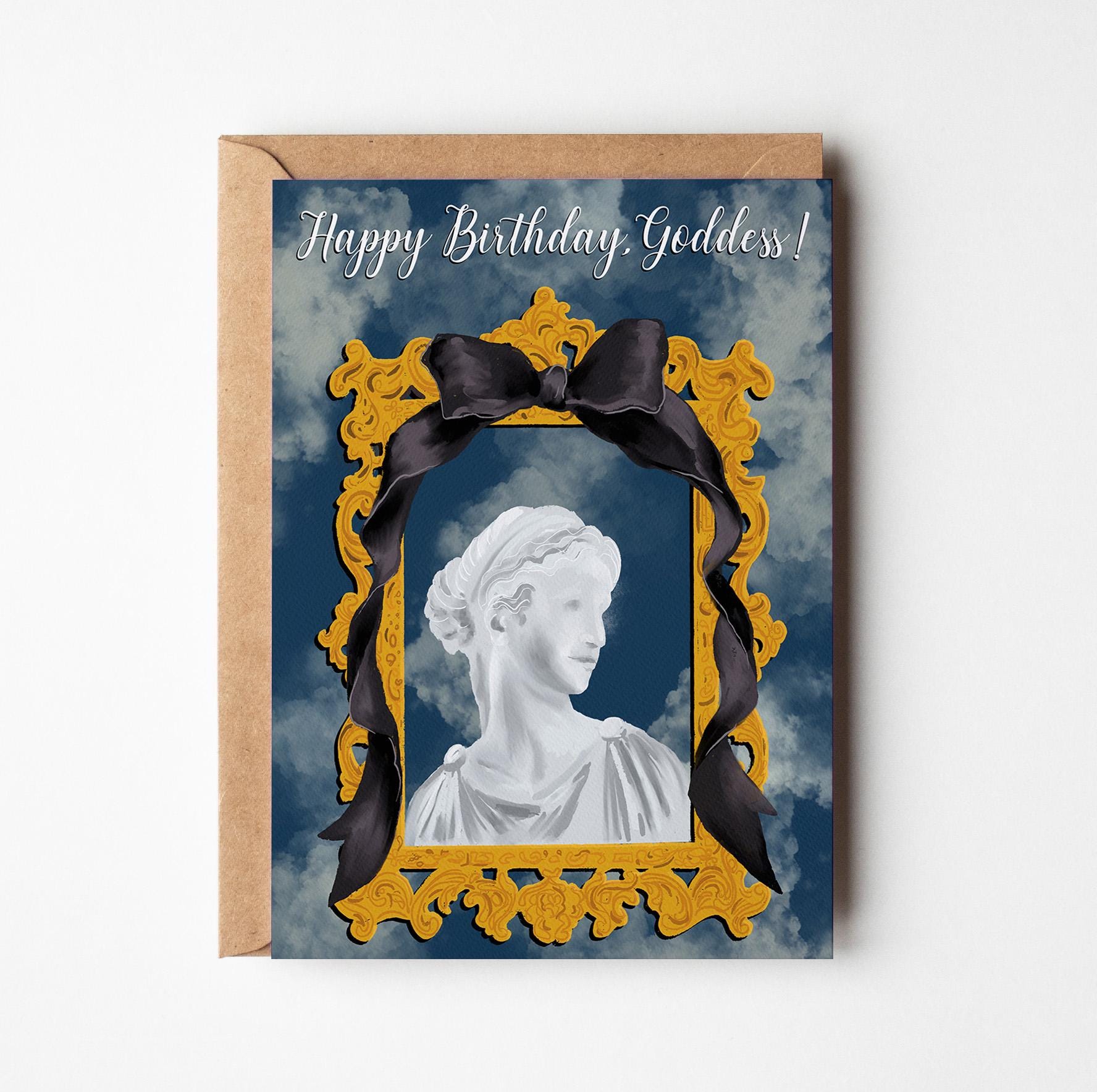 Gorgeous Happy Birthday Card For Loved One - Spiritual, Woman, Nature, Flowers, Cosmic - For Bestie, Friend, Sister, Mother, Daughter