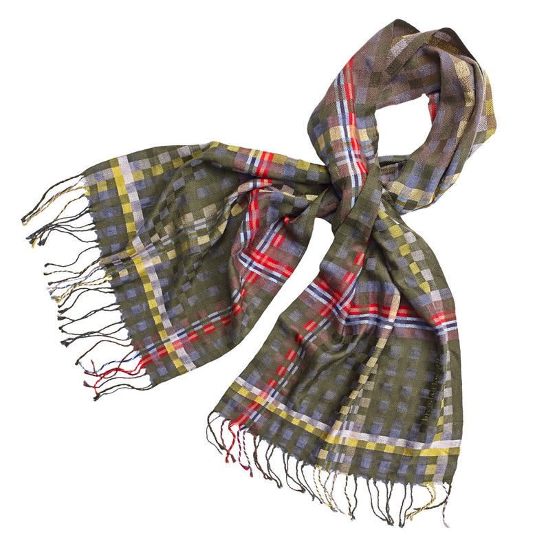 Eponym Handwoven Heirloom Scarf in Cashmere, Silk and Linen Dark Hedges Collection A/W14 image 1