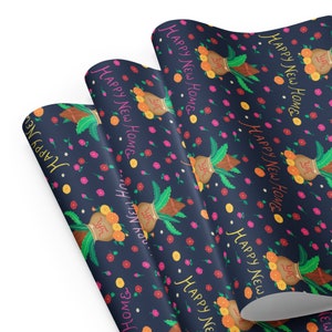 Indian House Warming Gift Wrap - Indian wrapping Paper Gifting Experience | Festival | Diwali | Holi | Indian wedding x 3 sheet 50x70cm