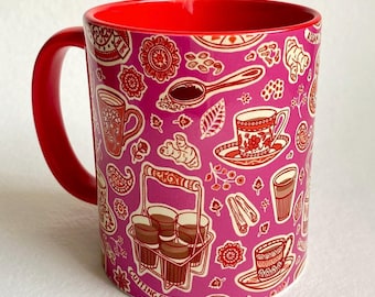 Mug for Indian tea lovers India inspired gift coffee mug unique art