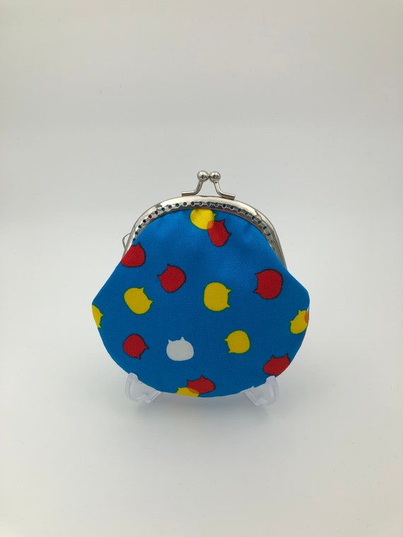 Cat Coin Purse Kiss Lock Clasp Metal Frame Bag Cute Kitten